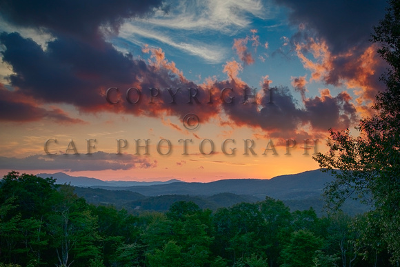 Summer Sunset from the Blue Ridge Parkway